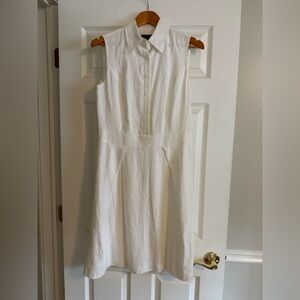 Brooks Brothers 346 White Linen Shirtdress – Size 8